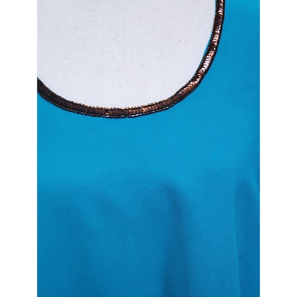 Midnight Velvet 2 Piece Jacket/Tank Plus Size 1X Embellished Flowy - Picture 10 of 15